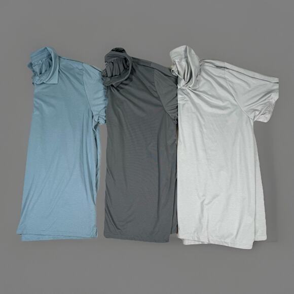 Lot of 3 Free Fly Elevate Polo Performance Shirt Men’s Size XXL 2XL Gray Blue